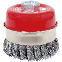 CKB3201T High Performance Knot Banded Cup Brush, 3-1/2" Dia. x 5/8"-11 Arbor Helyx Safety & Industrial Supplies