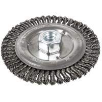 Brosse pour cordon de soudure, Dia. 5", Fils 0,022", Arbre 5/8"-11, Acier Helyx Safety & Industrial Supplies