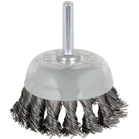 8046 Shaft Mounted Knot Twisted Cup Brush, 1-1/8" Dia. Helyx Safety & Industrial Supplies