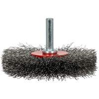 Brosse radiale &agrave; fils cr&ecirc;p&eacute;s mont&eacute; sur mandrin ER300-12, 3", Fils ,012" Helyx Safety & Industrial Supplies