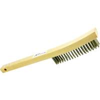 Brosse m&eacute;tallique &agrave; poils longs &agrave; quatre rang&eacute;es et manche long 4LHSS, Acier inoxydable, 4 x 19 rangs de fils, Longueur 13-3/4" Helyx Safety & Industrial Supplies