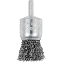 Brosse coupelle sertie mont&eacute;e sur tige, 1", Fils 0,012", Tige 1/4" Helyx Safety & Industrial Supplies