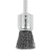 Brosse coupelle sertie mont&eacute;e sur tige, 3/4", Fils 0,012", Tige 1/4" Helyx Safety & Industrial Supplies