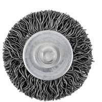 Brosse radiale &agrave; fils cr&ecirc;p&eacute;s mont&eacute; sur mandrin 126, 1-1/2", Fils 0,02", Tige 1/4" Helyx Safety & Industrial Supplies