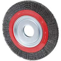 Crimped Wire Wheel, 6" Dia., 0.007" Fill, 2"/1/2" - 5/8" Arbor Helyx Safety & Industrial Supplies