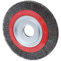 Crimped Wire Wheel, 8" Dia., 0.007" Fill, 1/2"/2"/5/8" Arbor Helyx Safety & Industrial Supplies