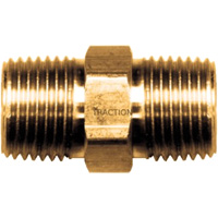 Hex Nipple, Brass, 3/8" x 1/4", NPT x NPT Helyx Safety & Industrial Supplies