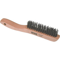 Brosse m&eacute;tallique &agrave; fils courts, Acier, 4 x 16 rangs de fils, Longueur 10" Helyx Safety & Industrial Supplies