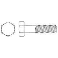 Vis d'assemblage &agrave; t&ecirc;te hexagonale, 1/2"-13 dia., 1" lo, Ordinaire, Cors&eacute;, Grade 5 Helyx Safety & Industrial Supplies