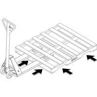 Transpalette hydraulique &agrave; 4 entr&eacute;es, 48" l x 7" la, Capacit&eacute; 4000 lb Helyx Safety & Industrial Supplies