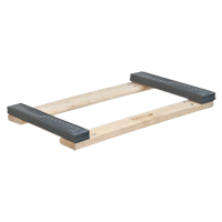 Rubber Ends Hardwood Dolly Frame, Wood Frame, 18" W x 24" D x 2.5" H, 900 lbs. Capacity Helyx Safety & Industrial Supplies