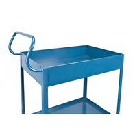 Chariots de service &agrave; bordure profonde, 2 Tiers, 24" la x 47" h x 36" p, Capacit&eacute; 1200 lb Helyx Safety & Industrial Supplies