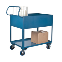 Chariots de service &agrave; bordure profonde, 2 Tiers, 24" la x 47" h x 36" p, Capacit&eacute; 1200 lb Helyx Safety & Industrial Supplies