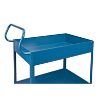 Chariots de service &agrave; bordure profonde, 2 Tiers, 24" la x 47" h x 36" p, Capacit&eacute; 1200 lb Helyx Safety & Industrial Supplies