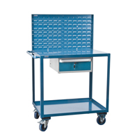 Chariots de service mobiles, 2 Tiers, 24" la x 57" h x 40" p, Capacit&eacute; 1200 lb Helyx Safety & Industrial Supplies