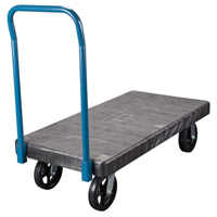 Chariots &agrave; plateforme en plastique, 48" lo x 24" la, 2000 lb cap, Roues Caoutchouc moul&eacute; Helyx Safety & Industrial Supplies
