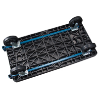 Chariots &agrave; plateforme en plastique, 48" lo x 24" la, 2000 lb cap, Roues Caoutchouc moul&eacute; Helyx Safety & Industrial Supplies