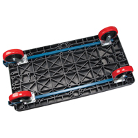 Chariots &agrave; plateforme en plastique, 48" lo x 24" la, 2500 lb cap, Roues Polyur&eacute;thane Helyx Safety & Industrial Supplies