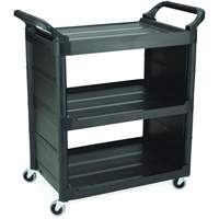 Chariot de service avec panneaux d'extr&eacute;mit&eacute;s, 3 tiers, 18-5/8" x 36-5/8" x 33-5/8", Capacit&eacute; 150 lb Helyx Safety & Industrial Supplies
