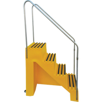 Escabeau industriel, 4 marches, 43" x 22-1/2" x Hauteur 66" Helyx Safety & Industrial Supplies