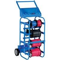 Chariot portatif pour mat&eacute;riaux bobin&eacute;s, Acier, 11 Montants, 19-1/2" la x 43-1/4" h x 17-1/2" p, Capacit&eacute; de 150 lb Helyx Safety & Industrial Supplies