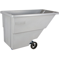 Chariot basculeur en acier, Poly&eacute;thyl&egrave;ne, 0,625 vg³, Capacit&eacute; de charge de 500 lb Helyx Safety & Industrial Supplies