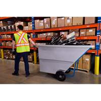 Chariot basculeur en acier, Poly&eacute;thyl&egrave;ne, 1,1 vg³, Capacit&eacute; de charge de 1250 lb Helyx Safety & Industrial Supplies