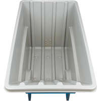 Chariot basculeur en acier, Poly&eacute;thyl&egrave;ne, 1,1 vg³, Capacit&eacute; de charge de 2000 lb Helyx Safety & Industrial Supplies