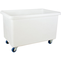 Chariot-caisse &agrave; parois droites, Poly&eacute;thyl&egrave;ne blanc, 46" lo x 28" la x 31" h, Volume 14 pi³, Capacit&eacute; 600 lb Helyx Safety & Industrial Supplies