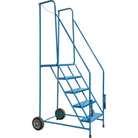 Escabeau roulant avec rails pour acc&egrave;s &agrave; une remorque, 4 marches, Largeur de la marche 22", Hauteur de la plateforme 37", Acier Helyx Safety & Industrial Supplies