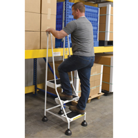 Stop-Step Ladders, 3 Steps, 16" Step Width, 28-11/16" Platform Height, Steel Helyx Safety & Industrial Supplies