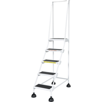 Light-Duty Stop-Step Ladders, 5 Steps, 16" Step Width, 47-11/16" Platform Height, Steel Helyx Safety & Industrial Supplies