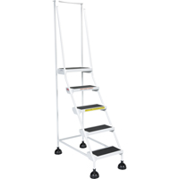 Light-Duty Stop-Step Ladders, 5 Steps, 16" Step Width, 47-11/16" Platform Height, Steel Helyx Safety & Industrial Supplies