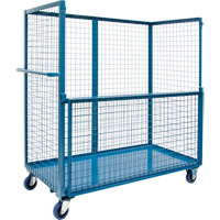 Chariot grillag&eacute; pour transport , Acier, 24" x 55" x 36", Capacit&eacute; 1200 lb Helyx Safety & Industrial Supplies