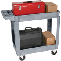 Chariot utilitaire de luxe, 2 tiers, 25" x 35-1/2" x 43,5"/43-1/2", Capacit&eacute; 550 lb Helyx Safety & Industrial Supplies