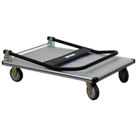 Chariot &agrave; plateforme avec poign&eacute;e pliante, Aluminium, 550 lb, 35-1/2" lo x 24" la, Hauteur 35-1/2" Helyx Safety & Industrial Supplies