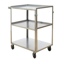 Chariots &agrave; tablette, 3 Tiers, 18" la x 32" h x 27-3/8" p, Capacit&eacute; 500 lb Helyx Safety & Industrial Supplies