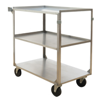 Chariots &agrave; tablette, 3 Tiers, 21" la x 37-1/4" h x 35-1/8" p, Capacit&eacute; 500 lb Helyx Safety & Industrial Supplies