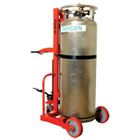 Grand chariot hydraulique HLCC pour bouteille de gaz liquide, Roues Polyur&eacute;thane, Base de 20" la x 20" p, 1000 lb Helyx Safety & Industrial Supplies