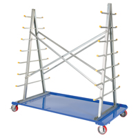 A-Frame Bar & Pipe Cart, Steel, 36-3/4" W x 73-3/4" D x 72-1/2" H, 2000 lbs. Capacity Helyx Safety & Industrial Supplies