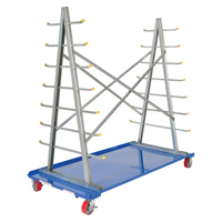 A-Frame Bar & Pipe Cart, Steel, 36-3/4" W x 73-3/4" D x 72-1/2" H, 2000 lbs. Capacity Helyx Safety & Industrial Supplies
