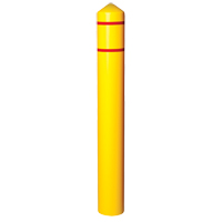 Enveloppe lisse pour butoir avec bandes r&eacute;fl&eacute;chissantes, 4" dia. x 56" l, Jaune Helyx Safety & Industrial Supplies