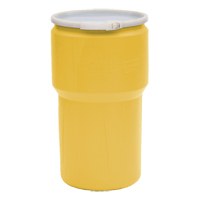 Nestable Polyethylene Drum, 14 US gal (11.7 imp. gal.), Open Top, Yellow Helyx Safety & Industrial Supplies