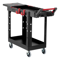 Chariot utilitaire robuste et polyvalent, 2 tiers, 17-3/4" x 36" x 46-1/5", Capacit&eacute; 500 lb Helyx Safety & Industrial Supplies