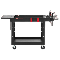 Chariot utilitaire robuste et polyvalent, 2 tiers, 25-1/5" x 36" x 51-1/2", Capacit&eacute; 500 lb Helyx Safety & Industrial Supplies