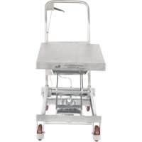 Table &eacute;l&eacute;vatrice hydraulique manuelle &agrave; ciseaux, 35-1/2" lo x 20" la, Partiellement en acier inoxydable, Capacit&eacute; 800 lb Helyx Safety & Industrial Supplies