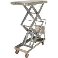 Table &eacute;l&eacute;vatrice hydraulique manuelle &agrave; ciseaux, 47-1/2" lo x 24" la, Partiellement en acier inoxydable, Capacit&eacute; 1500 lb Helyx Safety & Industrial Supplies