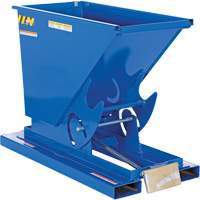 Conteneur autobasculeur, Acier, 1/3 vg³, Bleu Helyx Safety & Industrial Supplies