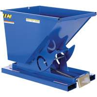 Conteneur autobasculeur, Acier, 1/2 vg³, Bleu Helyx Safety & Industrial Supplies