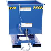 Conteneur autobasculeur, Acier, 1/2 vg³, Bleu Helyx Safety & Industrial Supplies